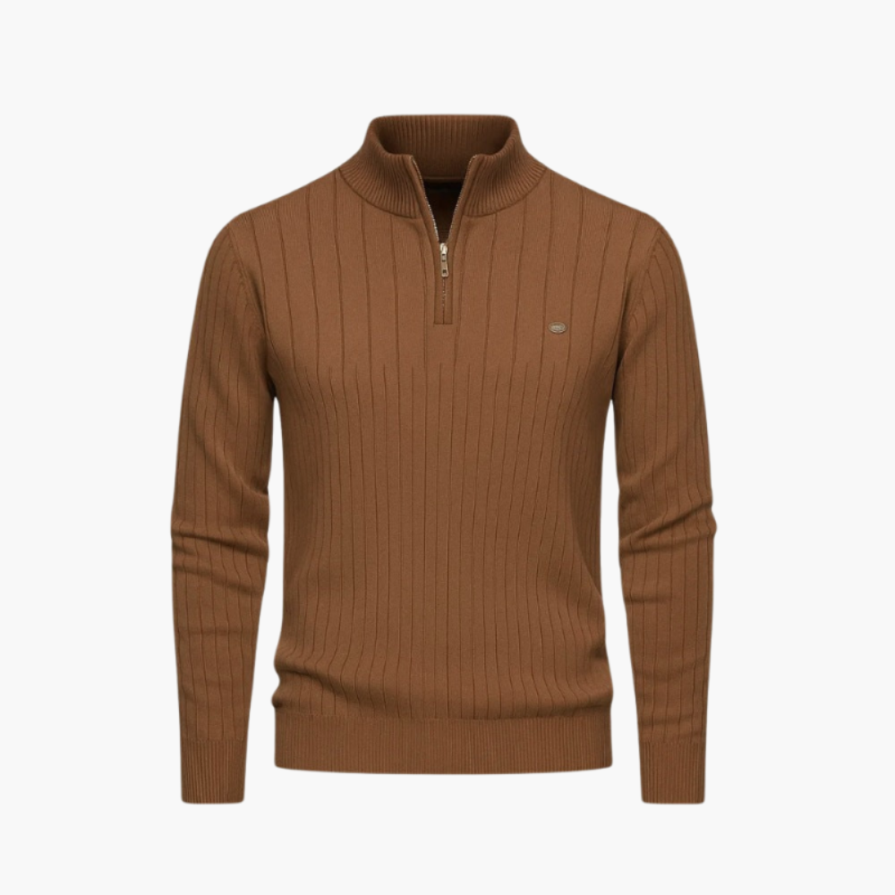 Suéter Masculino Gola Alta com Zíper Verri
