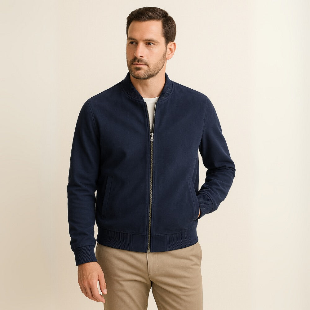 Jaqueta Masculina de Camurça Old Money Renoir