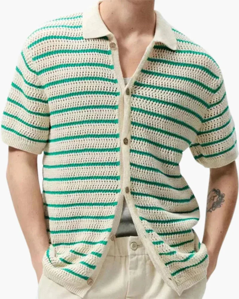 Marbella - Camisa de botões de malha - Honman Oficial