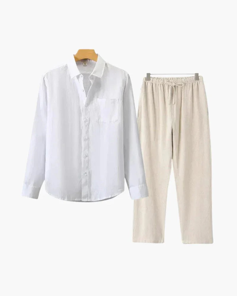 Conjunto de Linho Old Money Manga Longa - Honman Oficial