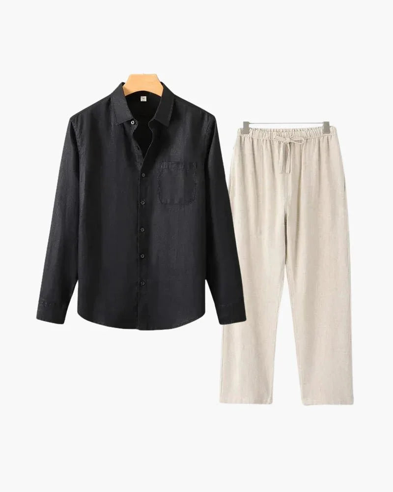 Conjunto de Linho Old Money Manga Longa - Honman Oficial