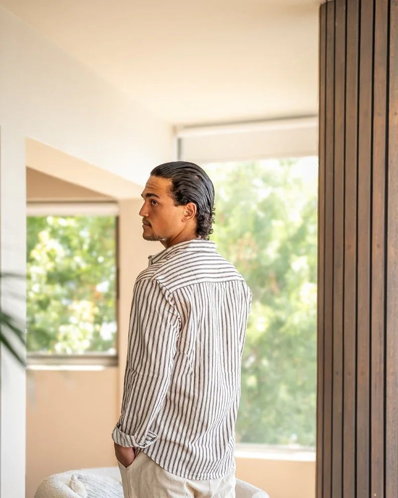Camisa de manga longa listrada - Honman Oficial
