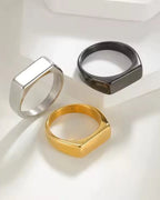 Anel Banhado a Ouro Axis Ring - Honman Oficial