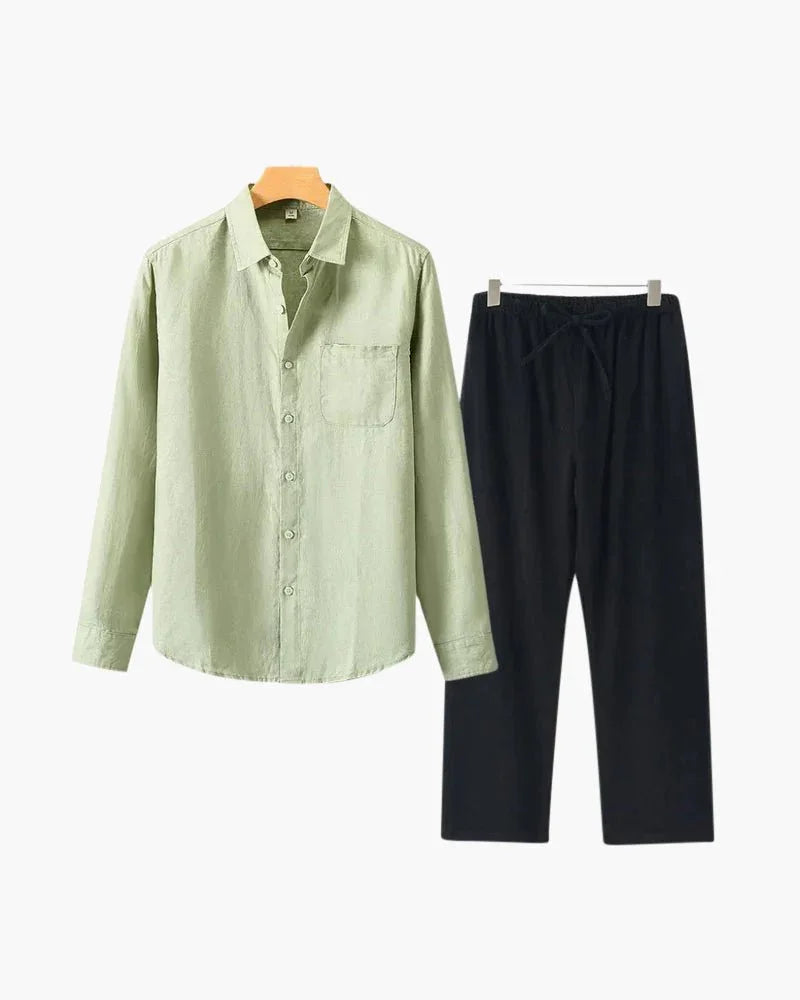 Conjunto de Linho Old Money Manga Longa - Honman Oficial