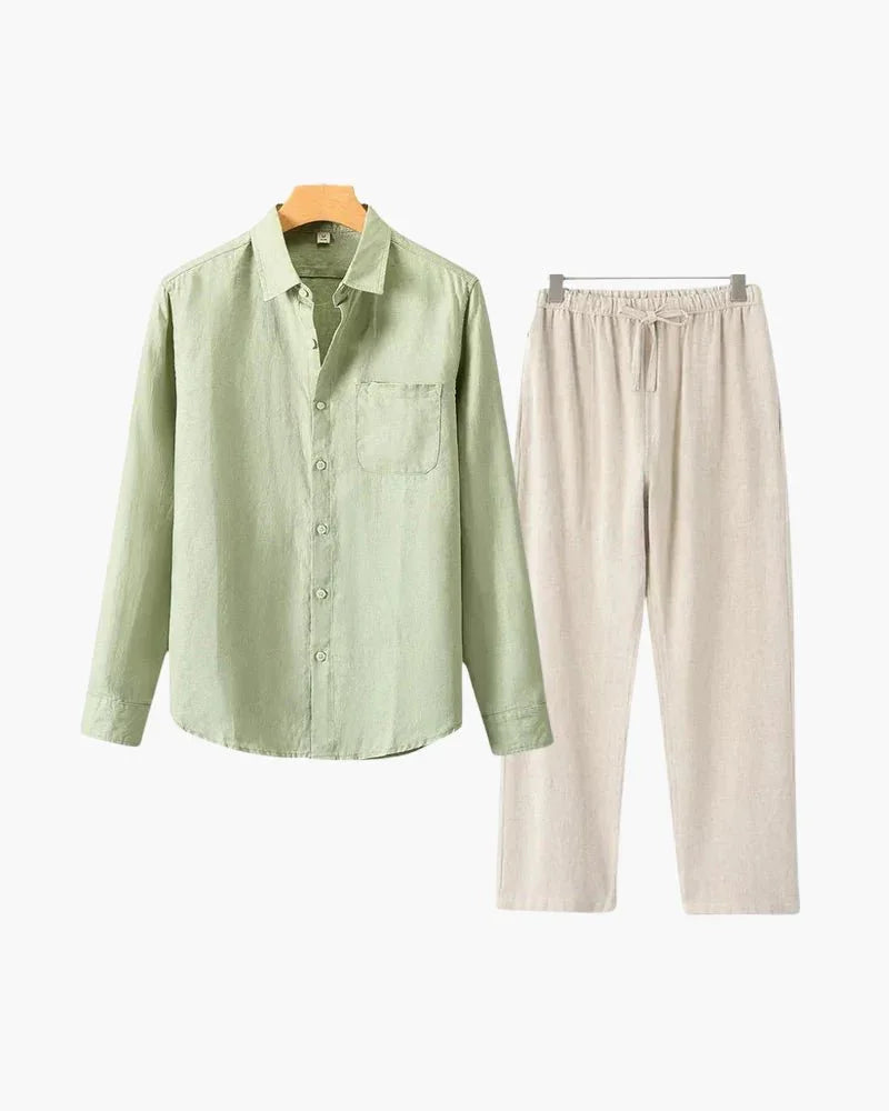 Conjunto de Linho Old Money Manga Longa - Honman Oficial