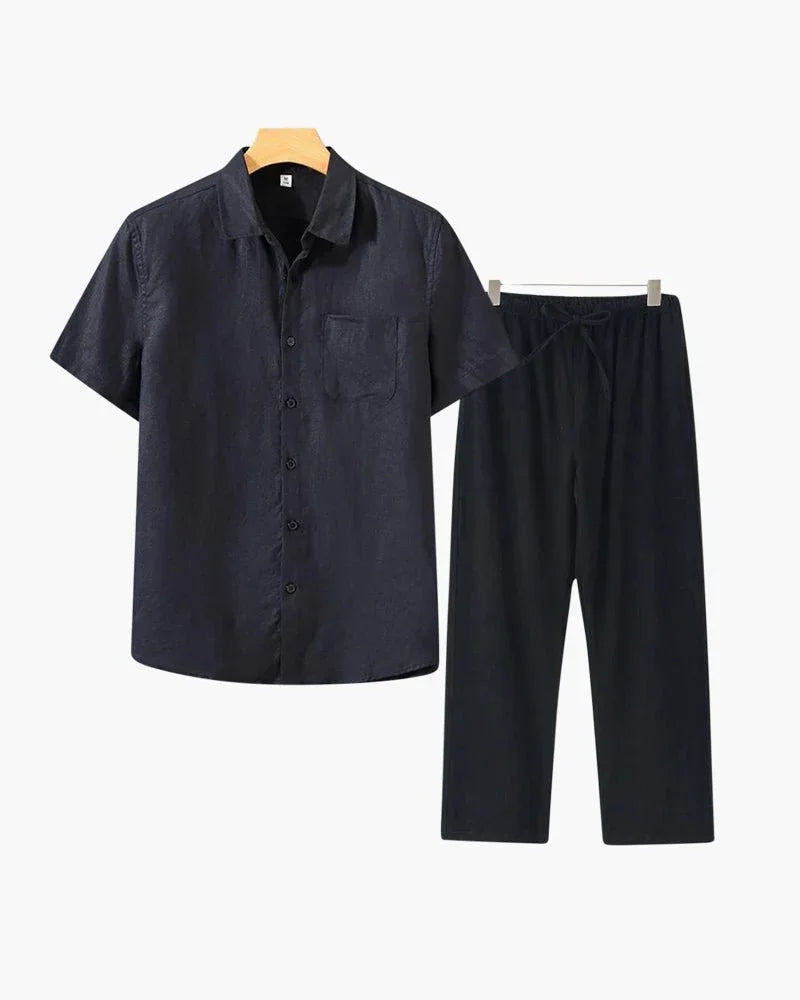 Conjunto de Linho Old Money Manga Curta - Honman Oficial