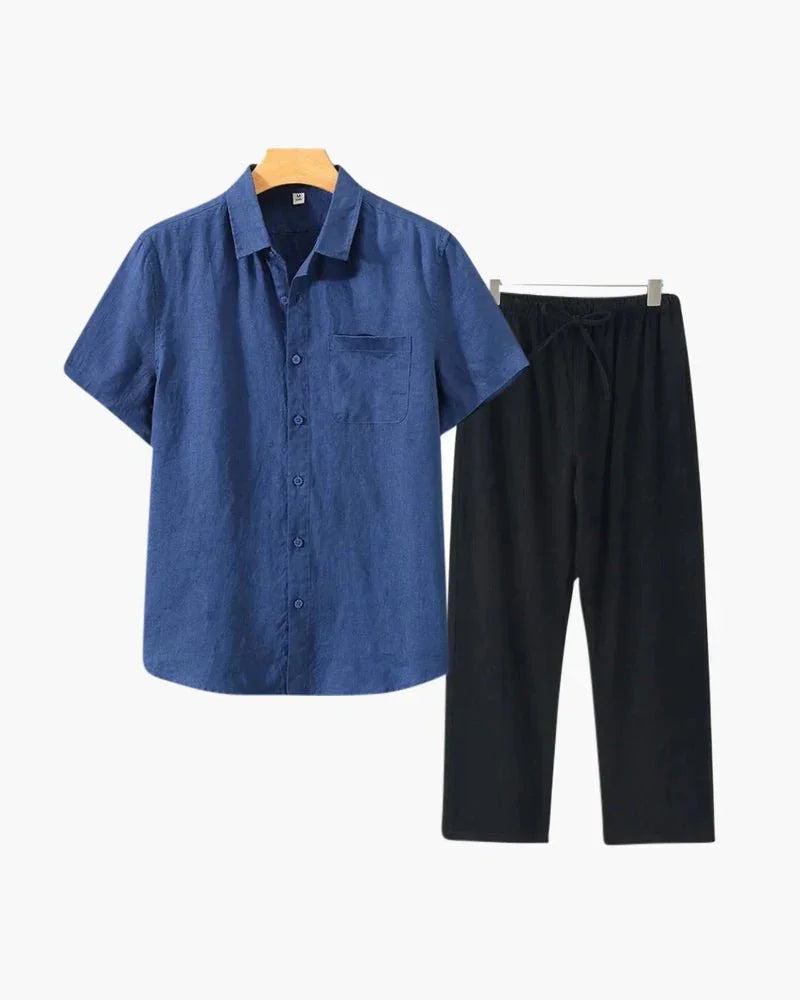 Conjunto de Linho Old Money Manga Curta - Honman Oficial