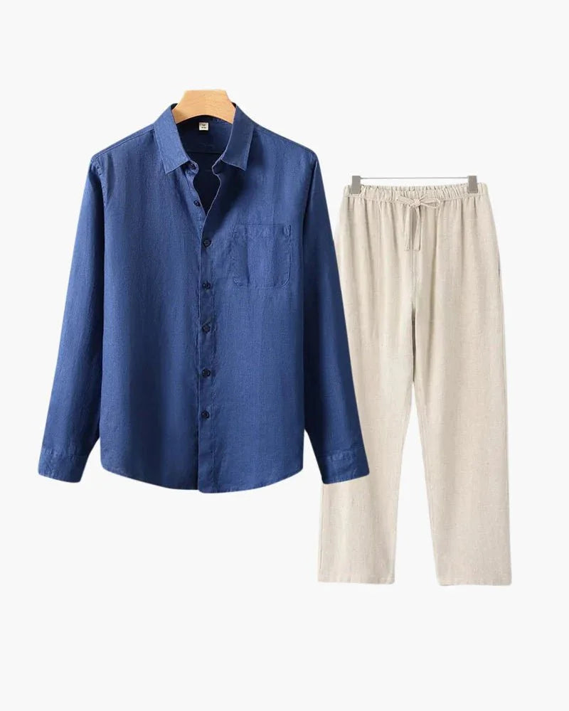 Conjunto de Linho Old Money Manga Longa - Honman Oficial