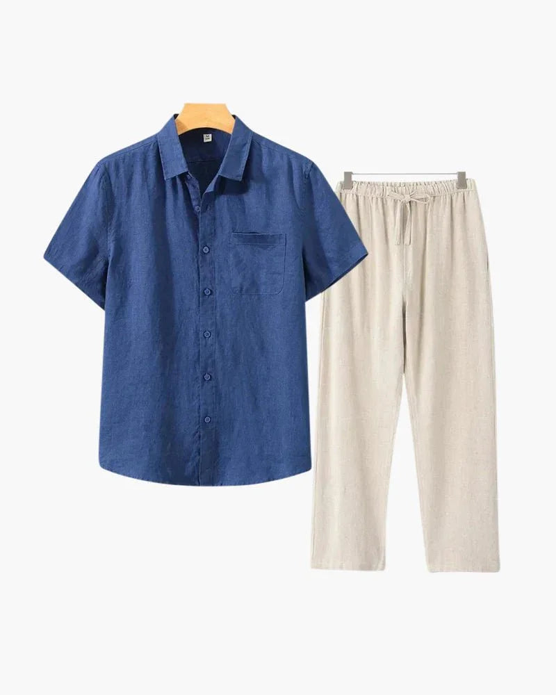 Conjunto de Linho Old Money Manga Curta - Honman Oficial