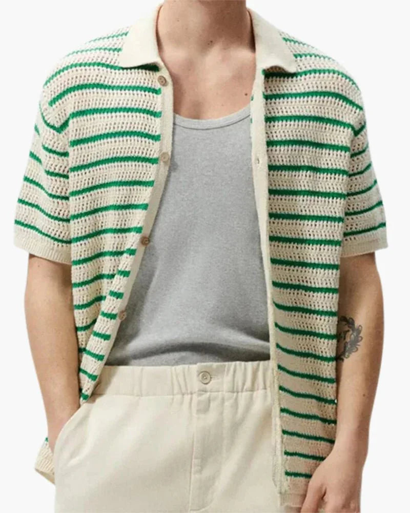 Marbella - Camisa de botões de malha - Honman Oficial