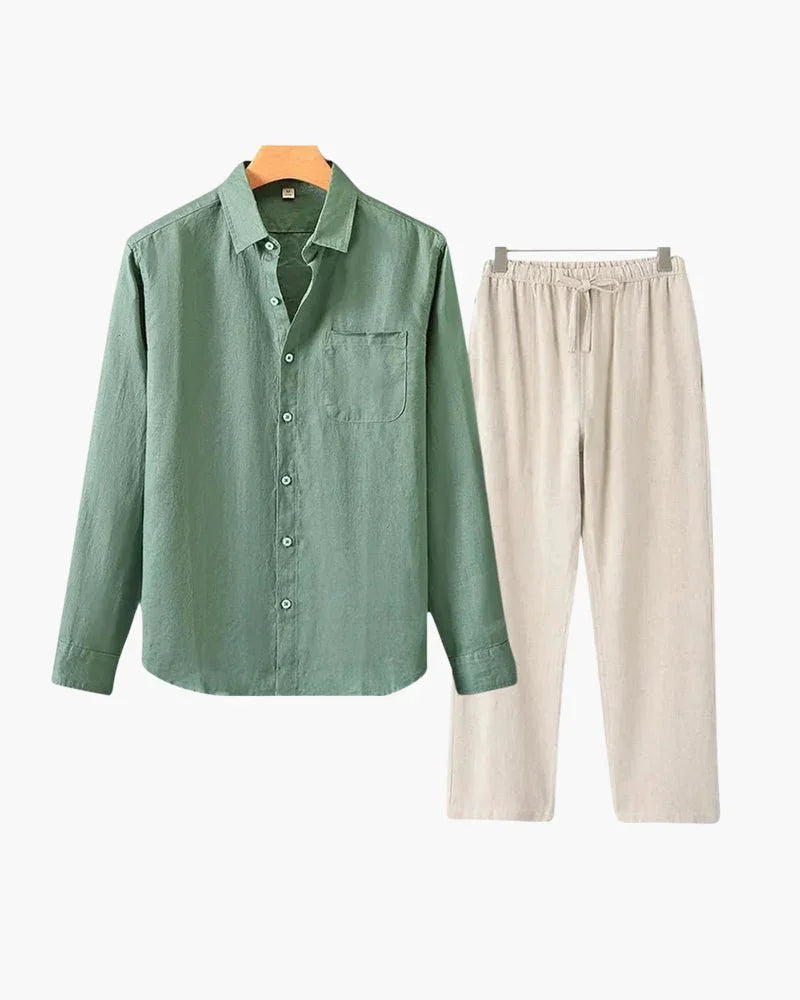 Conjunto de Linho Old Money Manga Longa - Honman Oficial