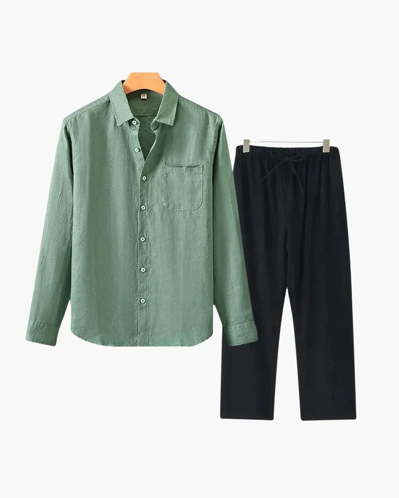 Conjunto de Linho Old Money Manga Longa - Honman Oficial