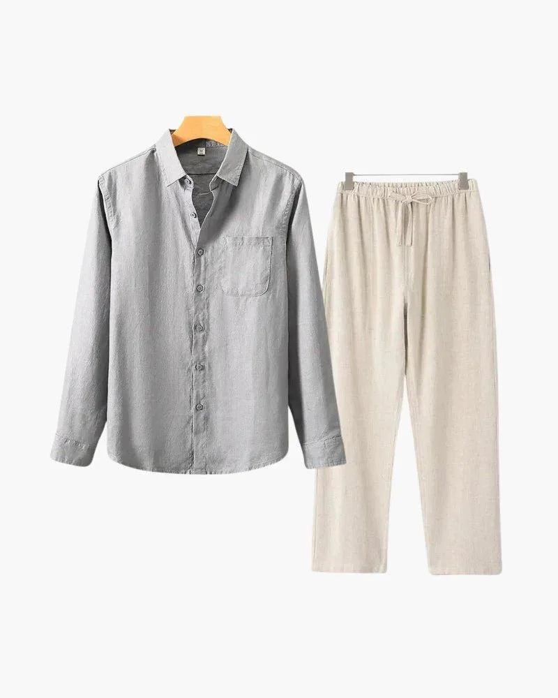 Conjunto de Linho Old Money Manga Longa - Honman Oficial