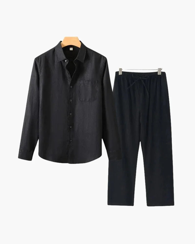 Conjunto de Linho Old Money Manga Longa - Honman Oficial