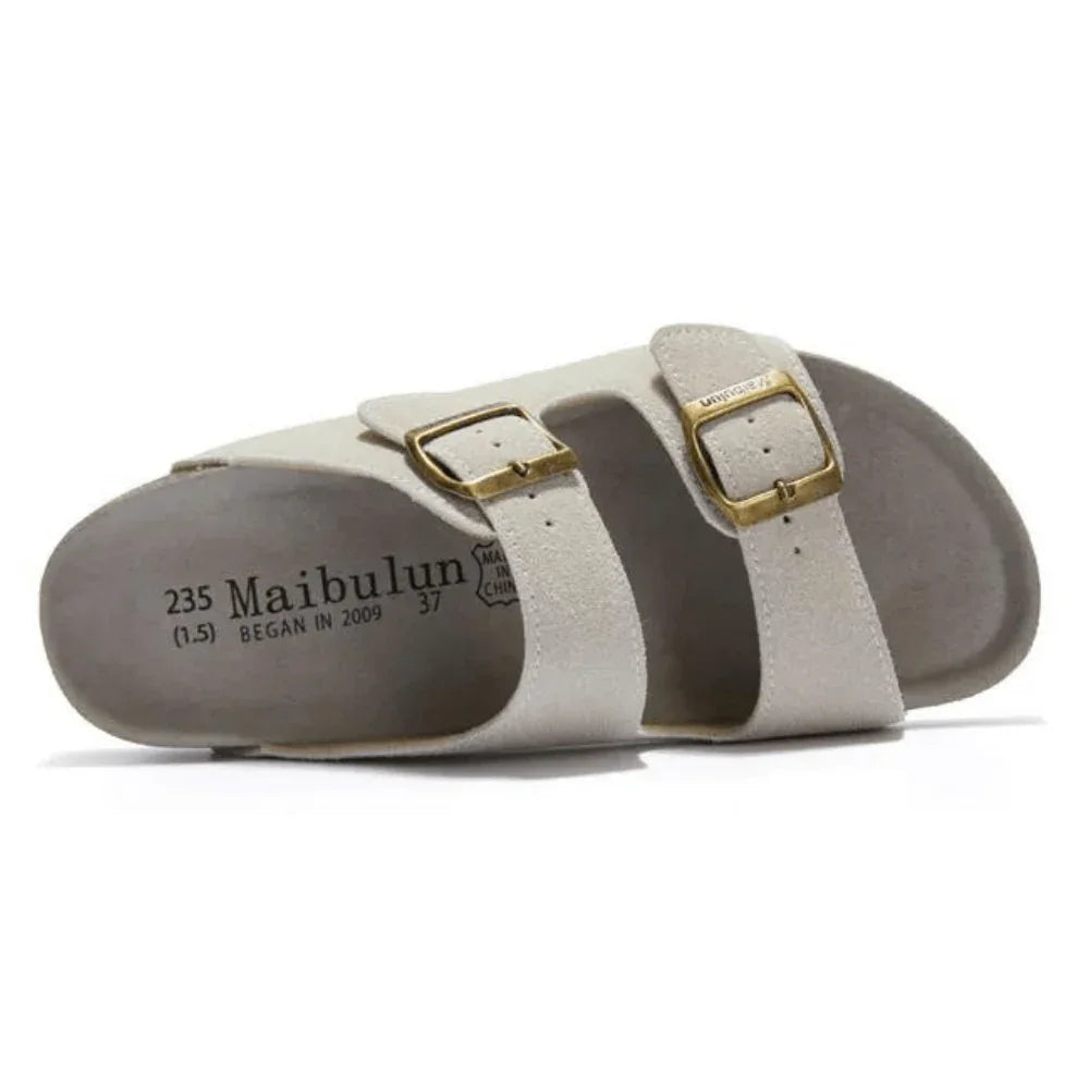 Sandália Maibulun Camurça - Creme