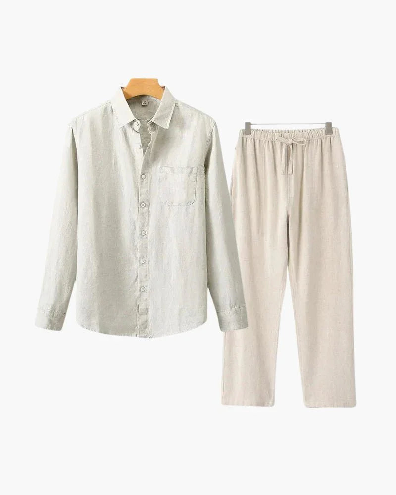Conjunto de Linho Old Money Manga Longa - Honman Oficial