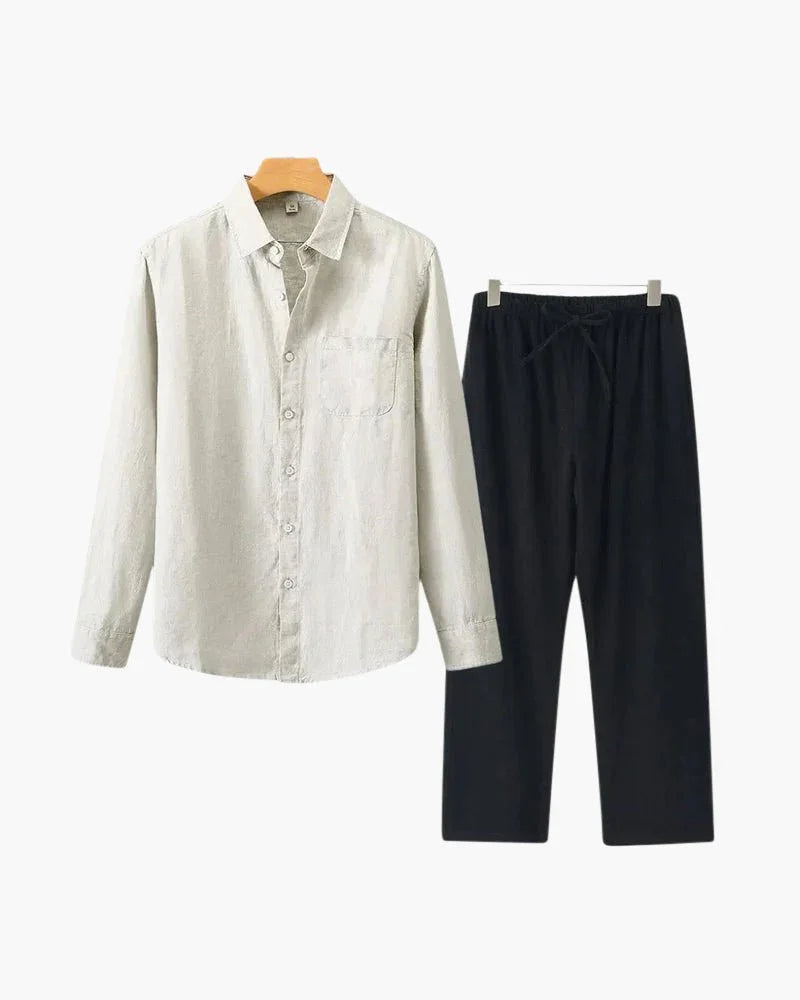Conjunto de Linho Old Money Manga Longa - Honman Oficial