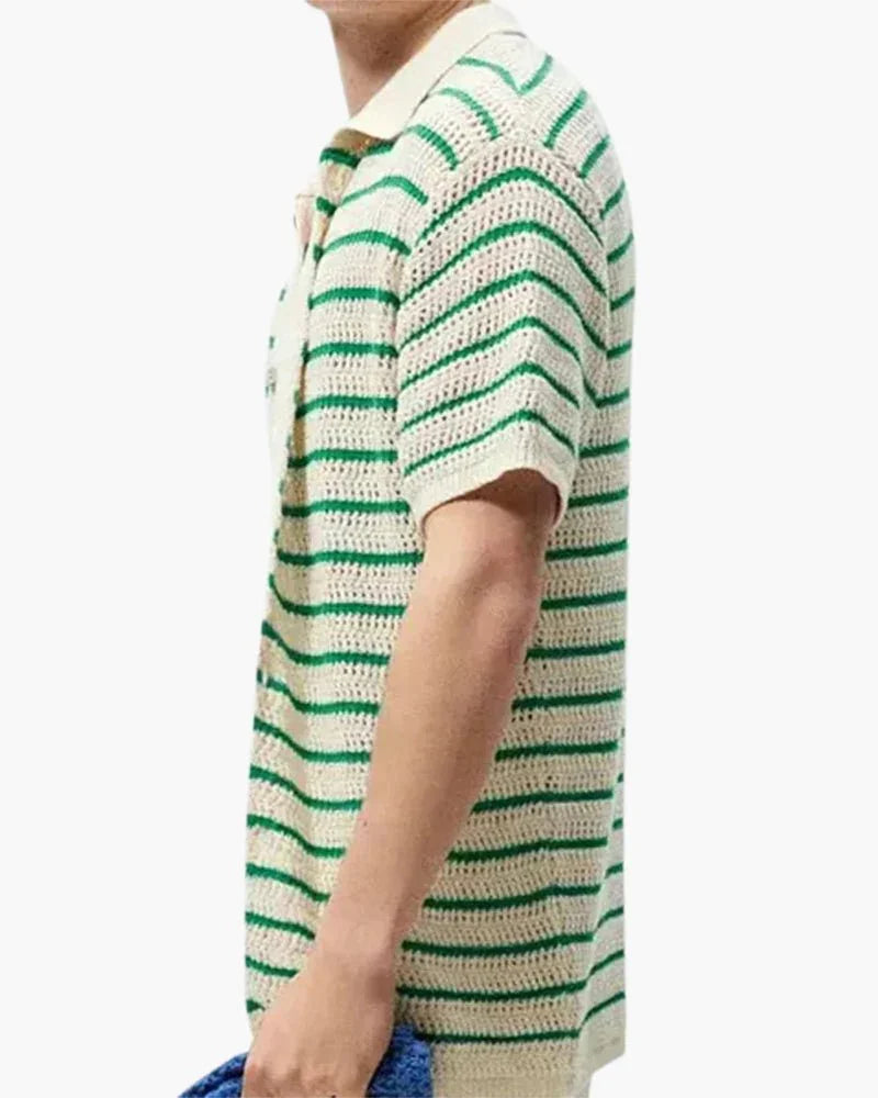 Marbella - Camisa de botões de malha - Honman Oficial