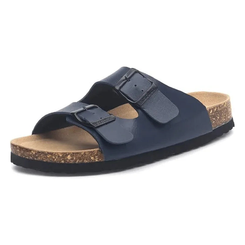 Sandália Birken Couro Azul